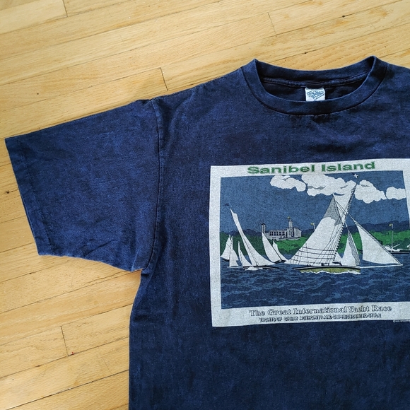 Vintage 90's Sanibel Island T-Shirt Tee Size XL Single Stitch Made in USA - Picture 1 of 14
